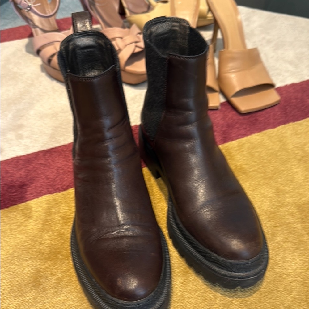 Brown Leather Ankle Boots Brunello Cuccinelli !